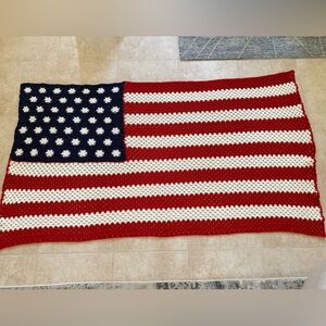 American Flag Crochet Blanket